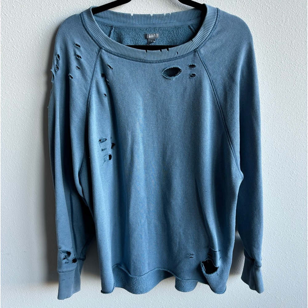 Aerie | Distressed Blue Sweater
